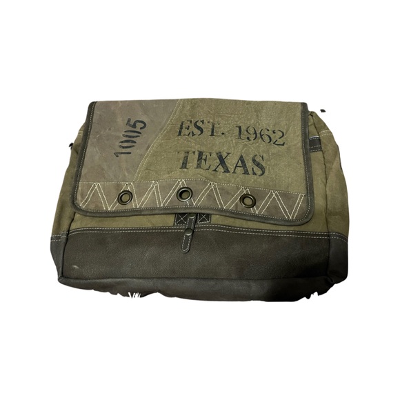 🆕Clea Ray Repurposed Canvas Crossbody Shoulder Messenger Tote Bag Texas - Picture 4 of 4